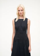 STAUD Gwen Cotton Sleeveless Midi Dress
