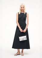 STAUD Gwen Cotton Sleeveless Midi Dress
