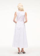 STAUD Gwen Cotton Sleeveless Midi Dress
