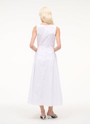 STAUD Gwen Cotton Sleeveless Midi Dress