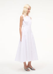 STAUD Gwen Cotton Sleeveless Midi Dress