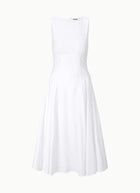 STAUD Gwen Cotton Sleeveless Midi Dress