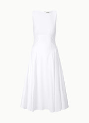 STAUD Gwen Cotton Sleeveless Midi Dress