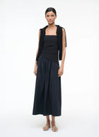 STAUD Nia Strapless Midi Dress