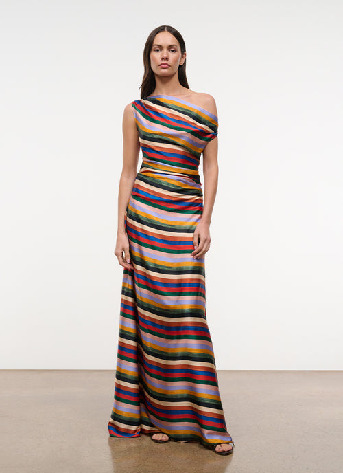 STAUD Phare Silk Maxi Dress
