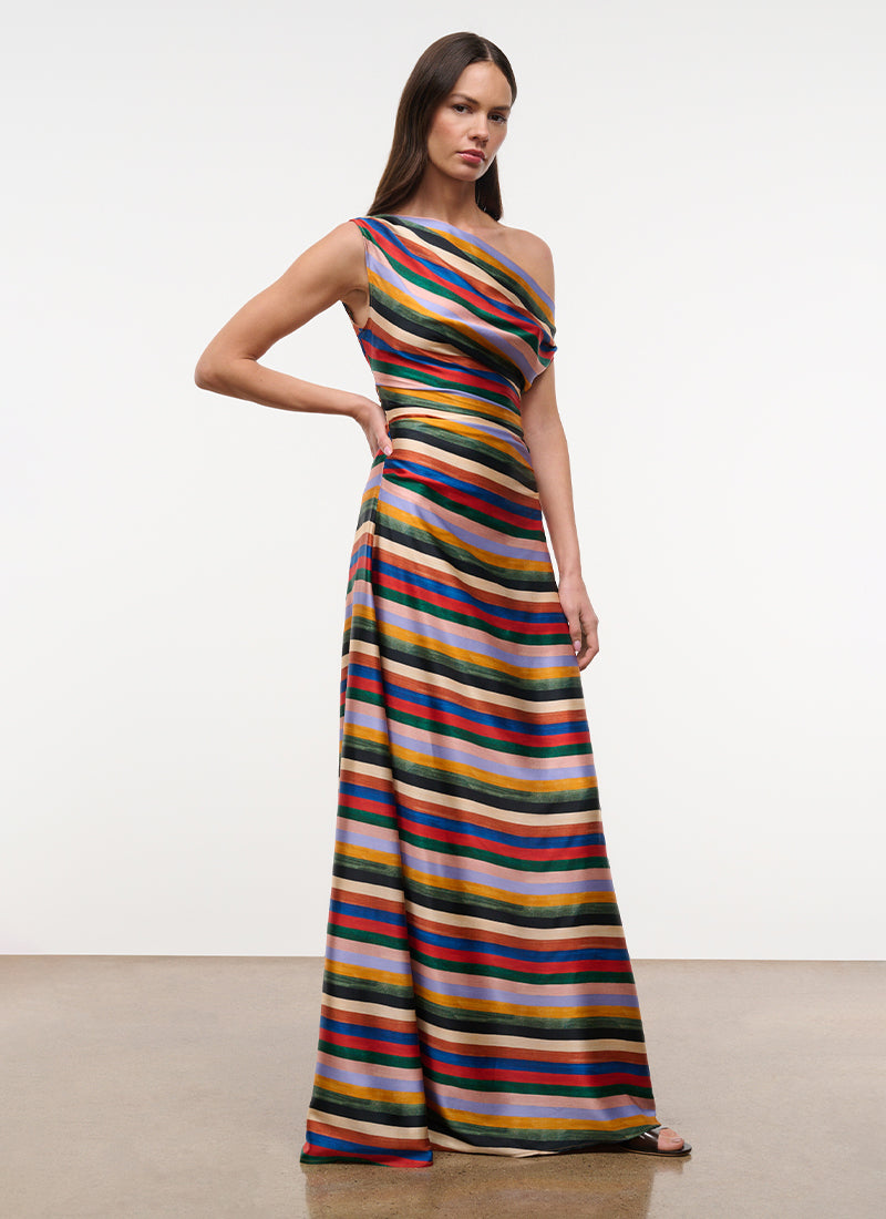 STAUD Phare Silk Maxi Dress