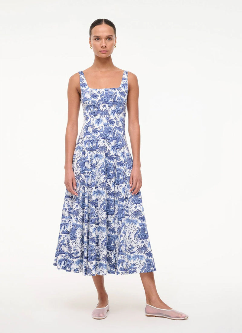 Wells Cotton Sleeveless Midi Dress