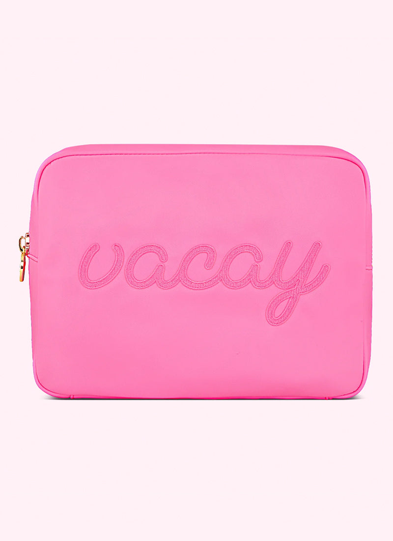 Stoney Clover Lane "Vacay" Embroidered Large Pouch