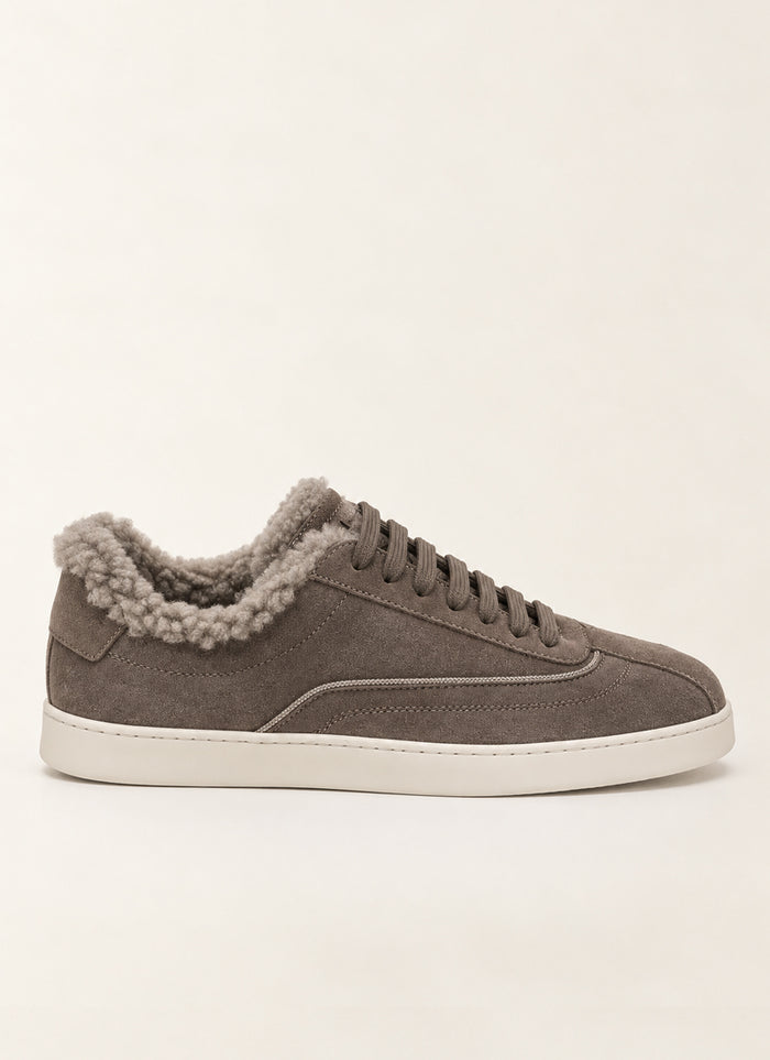 Suede Shearling Lined Sneaker