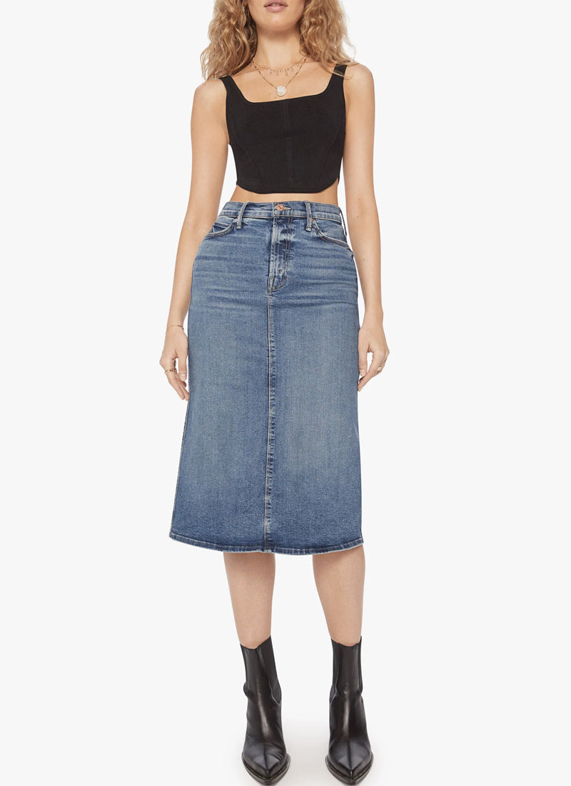 Mother Swooner Straight Midi Skirt