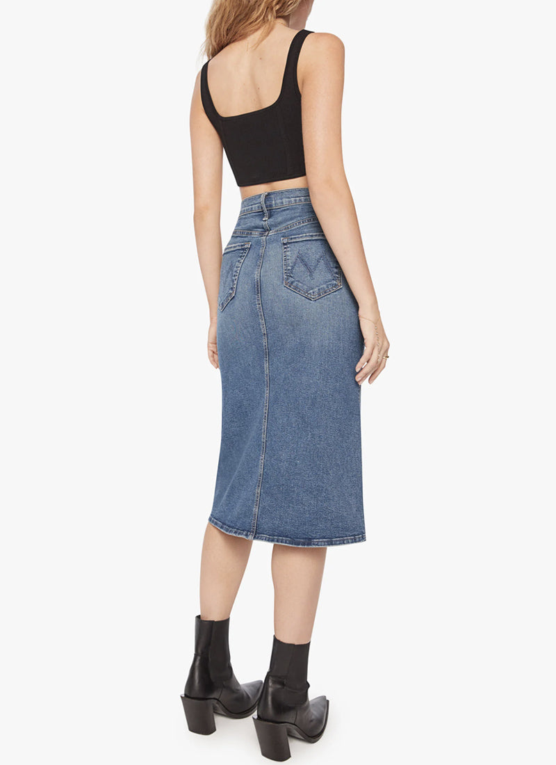 Mother Swooner Straight Midi Skirt