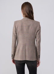 Parigi Foderata Double Breasted Houndstooth Plaid Blazer