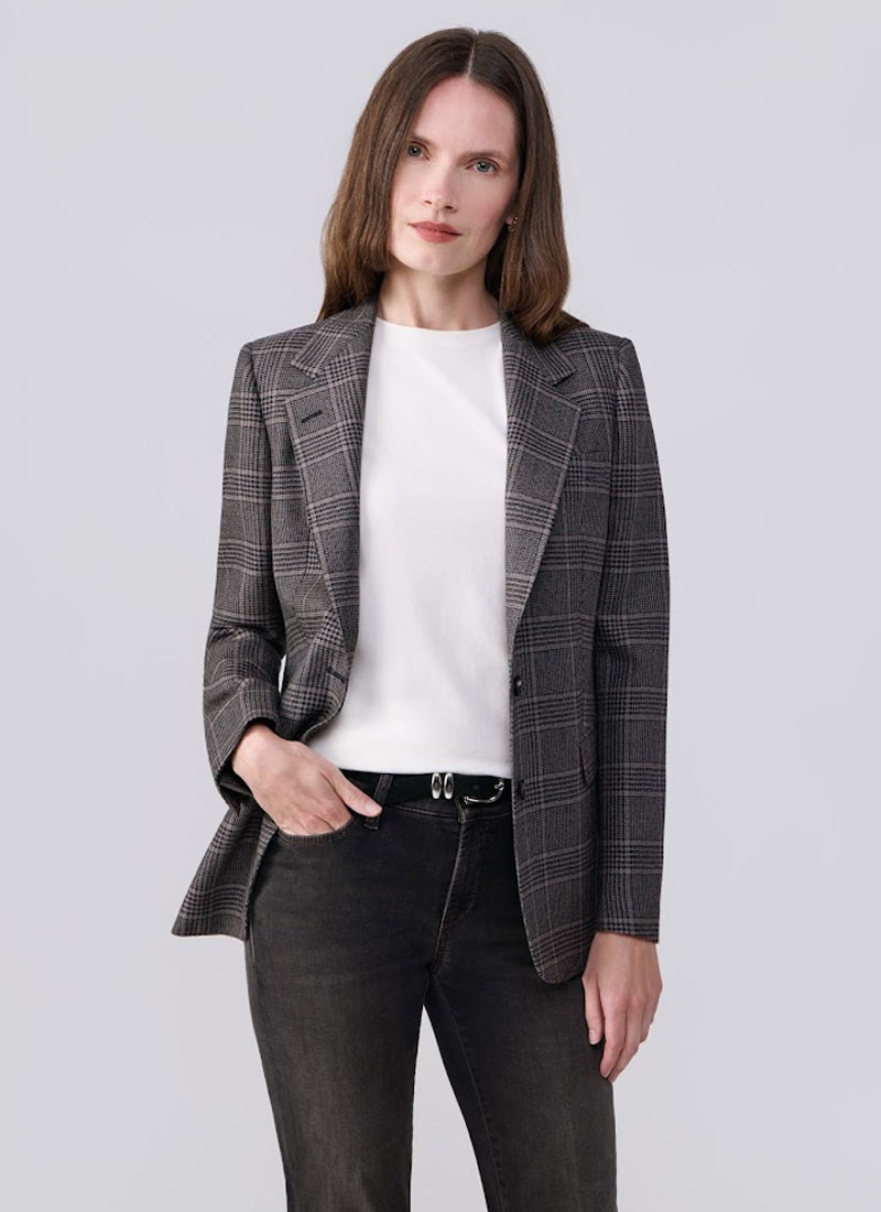 Parigi Foderata Single Breasted Houndstooth Blazer