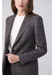 Parigi Foderata Single Breasted Houndstooth Blazer