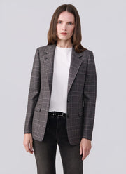 Parigi Foderata Single Breasted Houndstooth Blazer