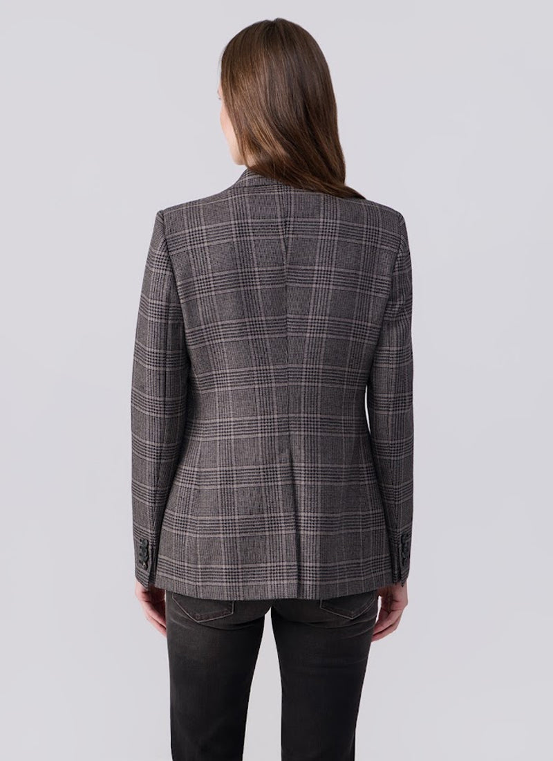 Parigi Foderata Single Breasted Houndstooth Blazer