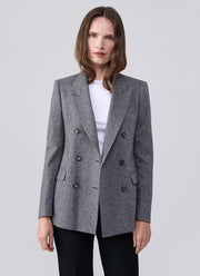 Parigi Foderata Double Breasted Herringbone Blazer