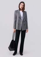 Parigi Foderata Double Breasted Herringbone Blazer