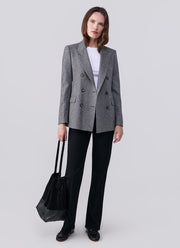 Parigi Foderata Double Breasted Herringbone Blazer