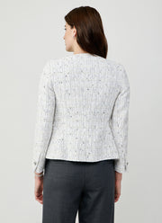 Jodie Collarless Tweed Jacket