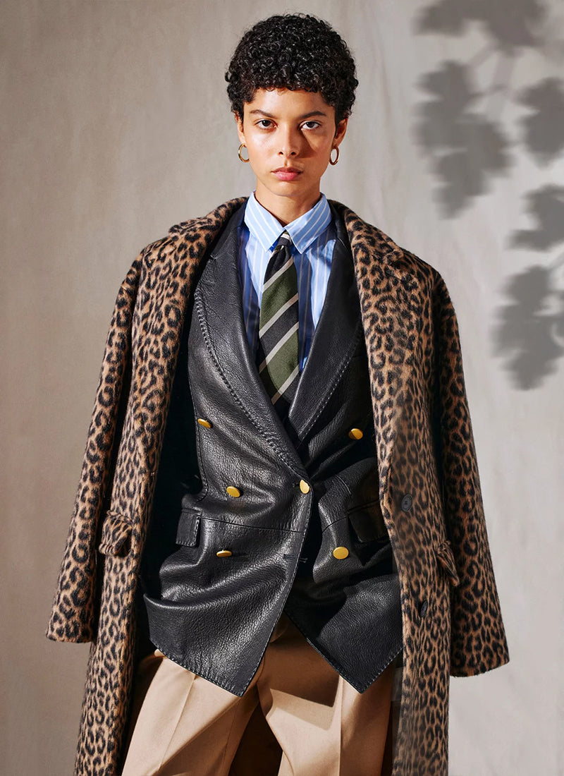  Josie Double Breasted Leather Blazer by Tagliatore at Andrews 