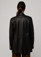  Josie Double Breasted Leather Blazer by Tagliatore at Andrews 