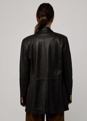  Josie Double Breasted Leather Blazer by Tagliatore at Andrews 