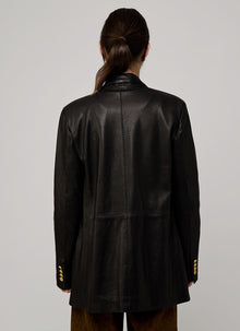  Josie Double Breasted Leather Blazer by Tagliatore at Andrews 
