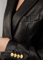  Josie Double Breasted Leather Blazer by Tagliatore at Andrews 
