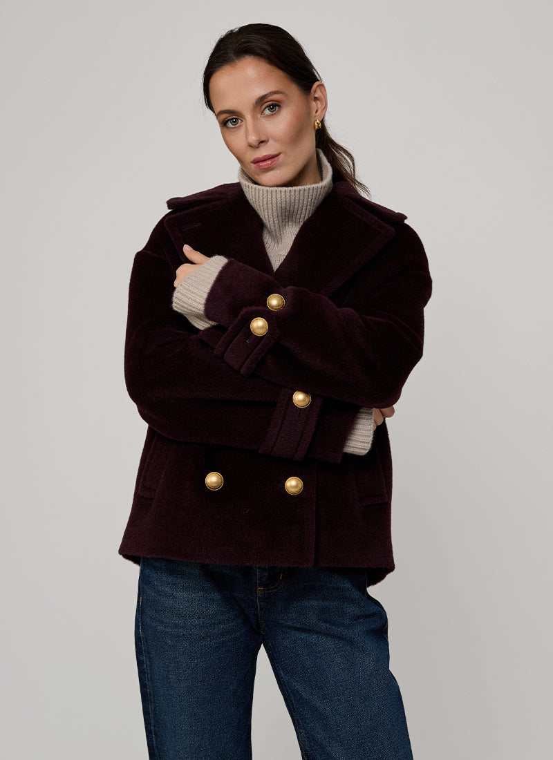 Sheila Double Breasted Pea Coat by Tagliatore at Andrews