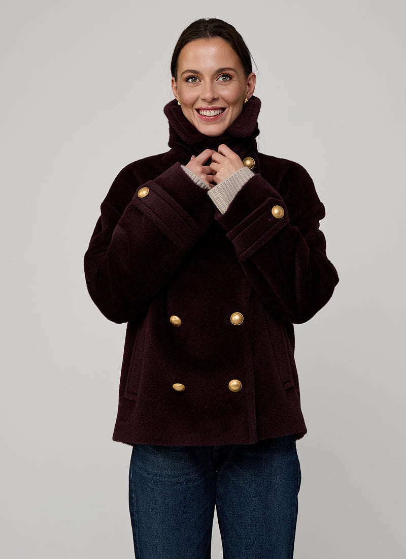 Sheila Double Breasted Pea Coat by Tagliatore at Andrews