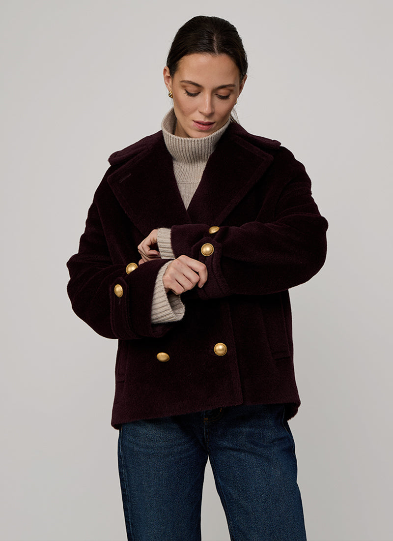 Sheila Double Breasted Pea Coat by Tagliatore at Andrews