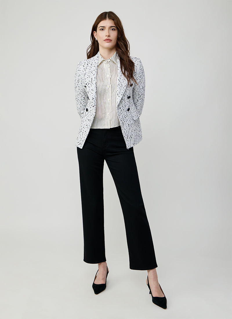 Alicya Double Breasted Boucle Blazer by Tagliatore at Andrews