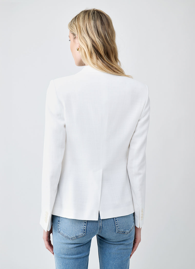Tagliatore Alicya Double Breasted - White Button Blazer