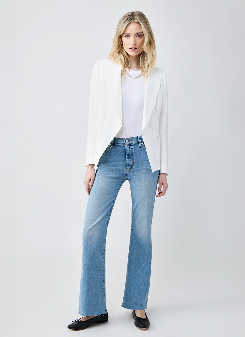 Tagliatore Alicya Double Breasted - White Button Blazer