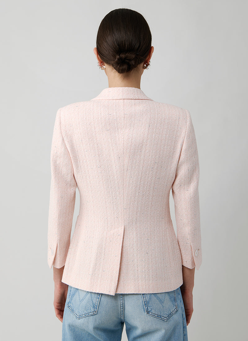 Tagliatore Debra Single Breasted Patch Pocket Boucle Blazer