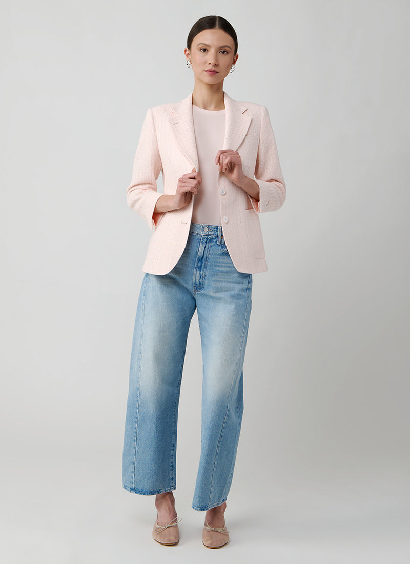 Tagliatore Debra Single Breasted Patch Pocket Boucle Blazer
