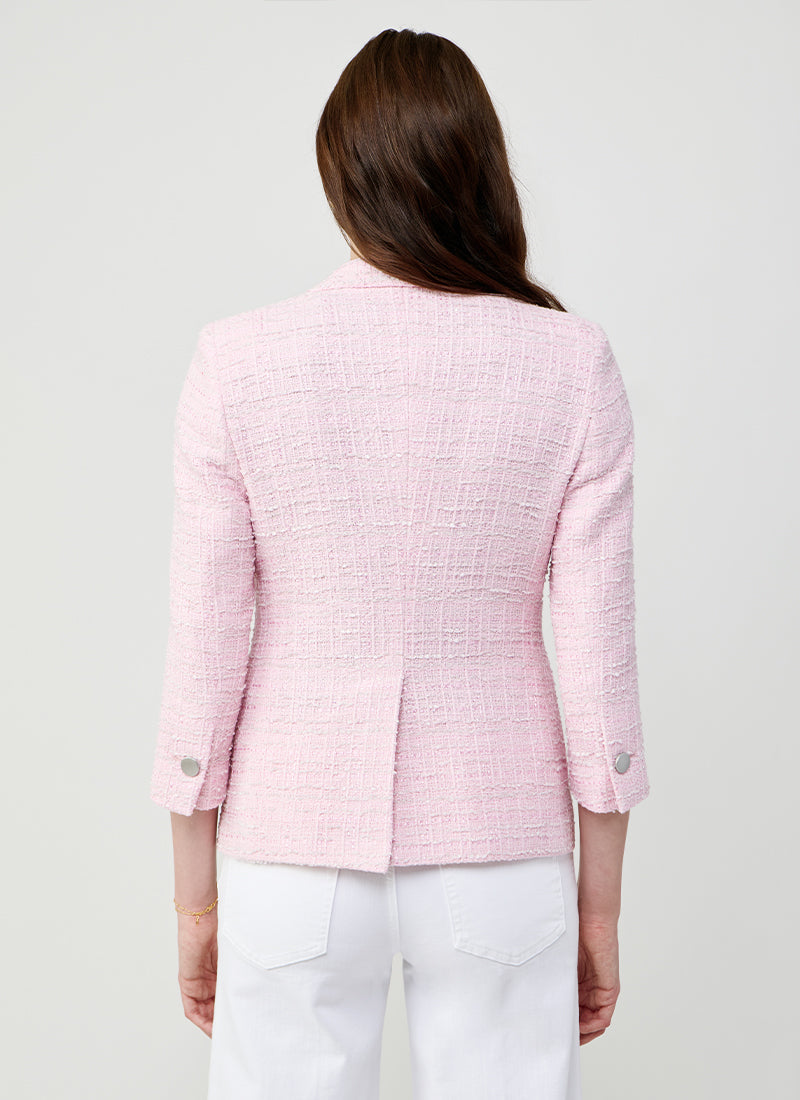Tagliatore Debra Single Breasted Patch Pocket Boucle Blazer