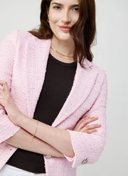 Tagliatore Debra Single Breasted Patch Pocket Boucle Blazer
