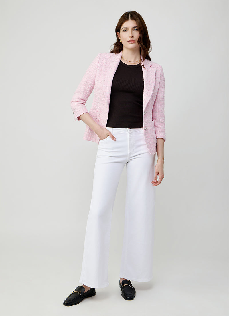 Tagliatore Debra Single Breasted Patch Pocket Boucle Blazer