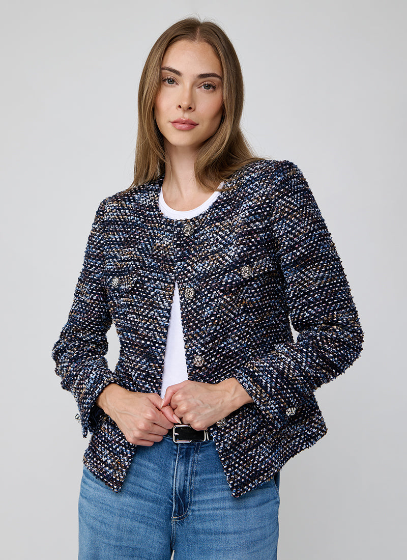 Tagliatore Jodie Collarless Tailored Jacket