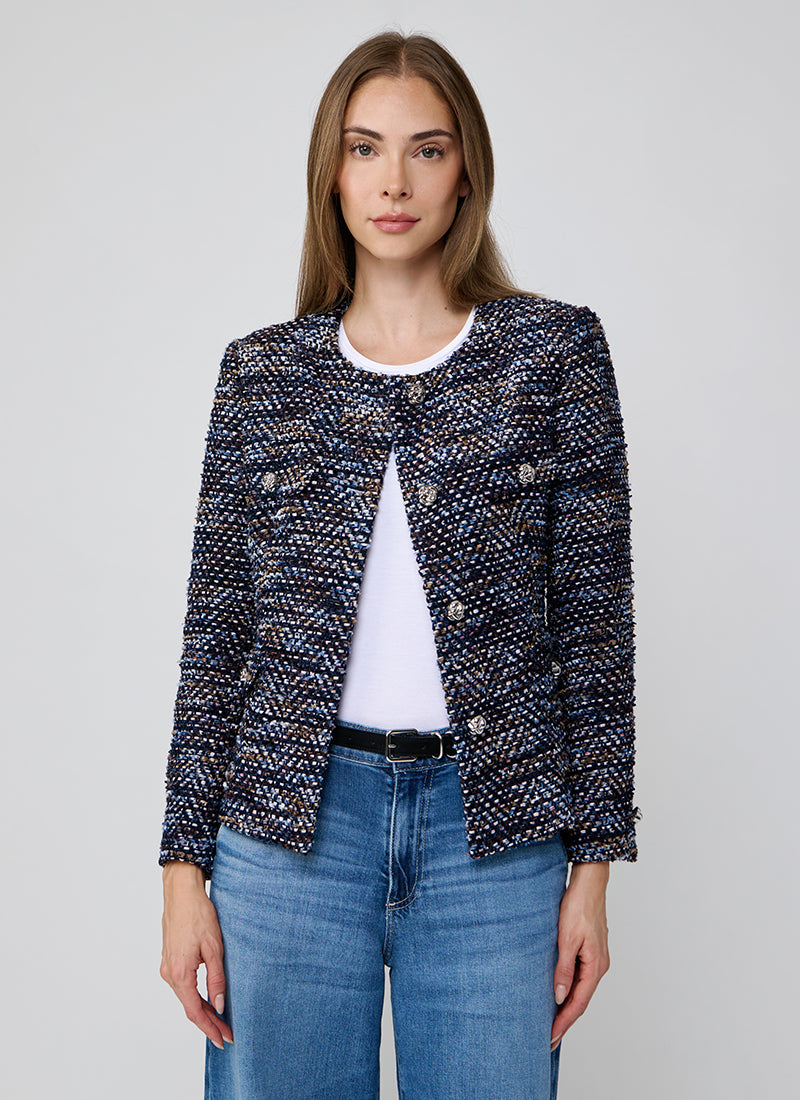 Tagliatore Jodie Collarless Tailored Jacket