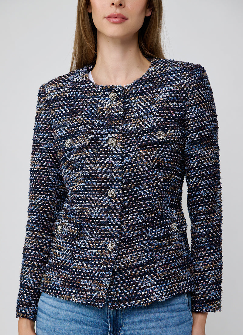 Tagliatore Jodie Collarless Tailored Jacket