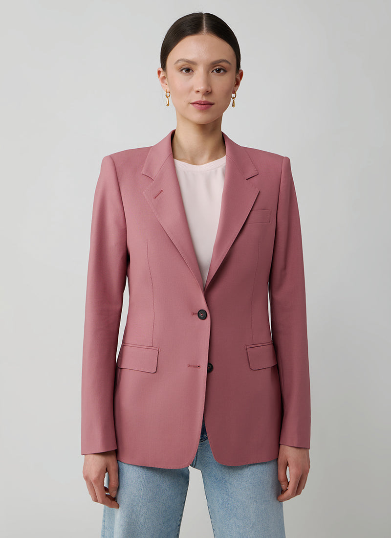 Tagliatore Parigi Single Breasted Straight Pocket Wool Blazer