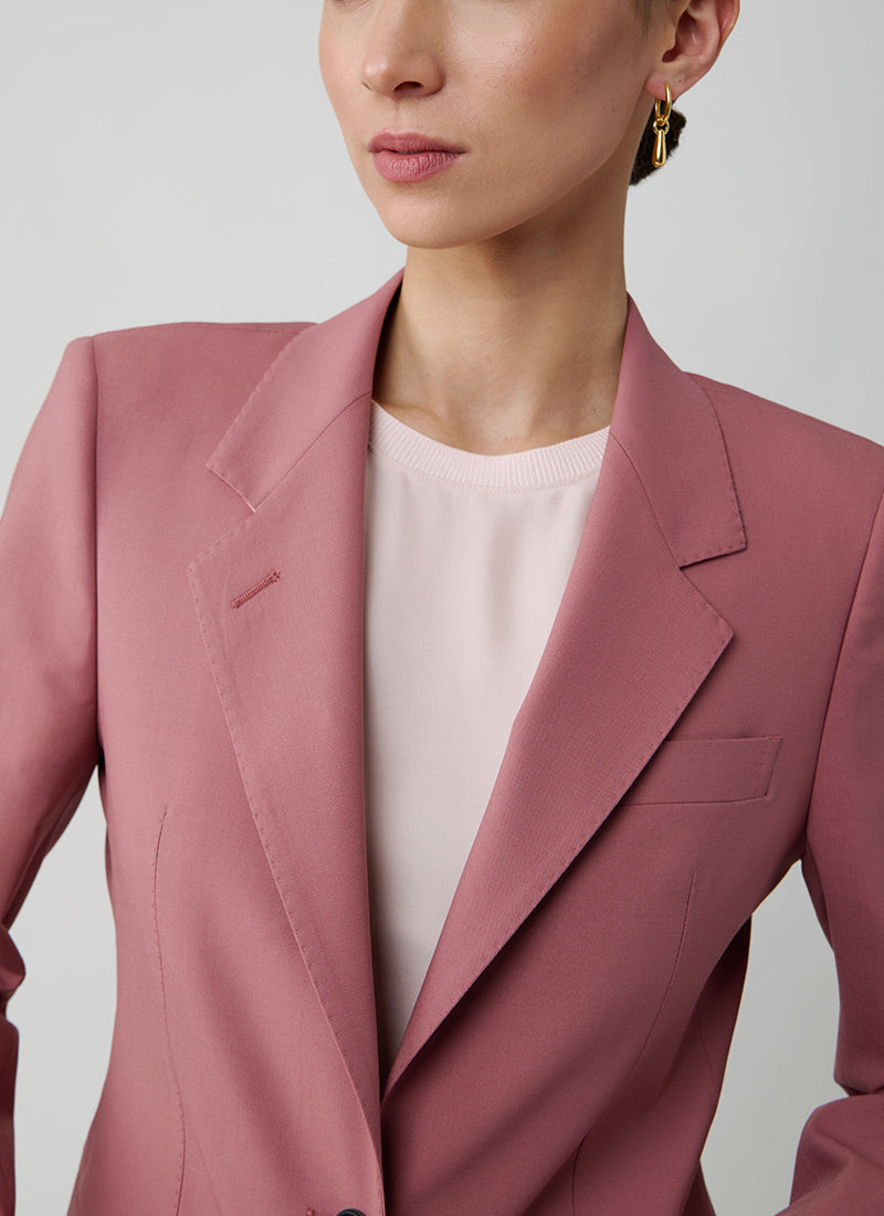 Tagliatore Parigi Single Breasted Straight Pocket Wool Blazer