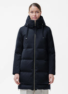 Talia Tech Wool Contrast Hood Down Coat