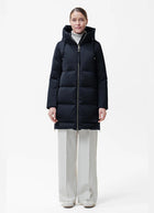 Talia Tech Wool Contrast Hood Down Coat