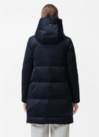 Talia Tech Wool Contrast Hood Down Coat