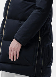 Talia Tech Wool Contrast Hood Down Coat