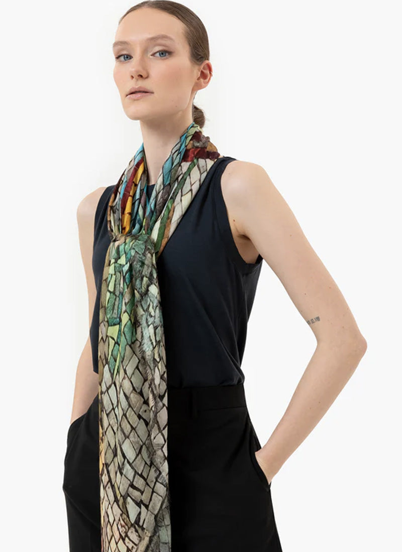Talking Walls Ela Single Face Caffe Fiorio Scarf